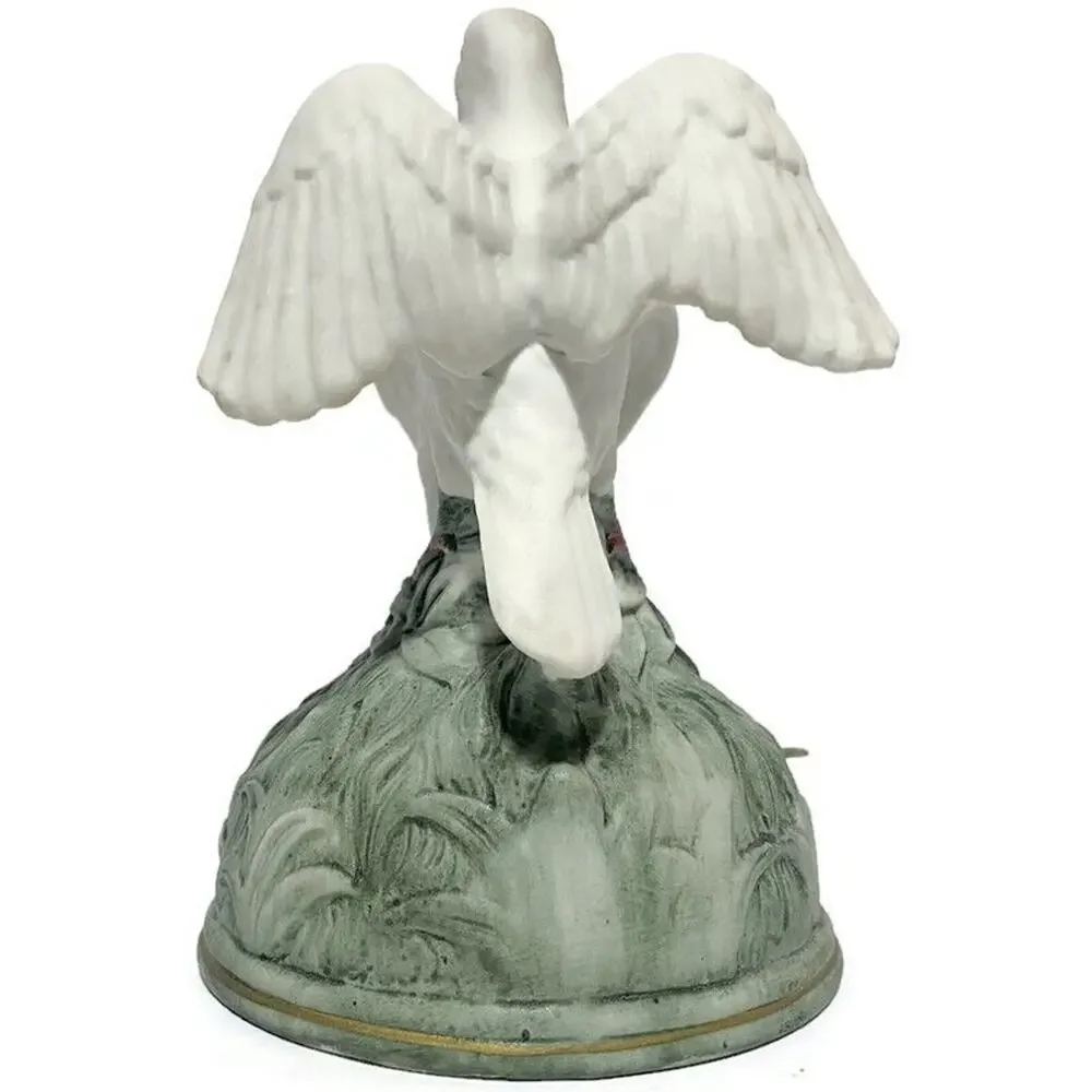 White Doves Musical Figurine Wind Up - Plays 